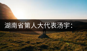 湖南省第人大代表湯宇：帶領(lǐng)“茶業(yè)湘軍”走向世界