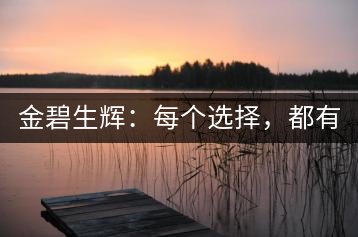 金碧生輝：每個選擇，都有選擇的理由