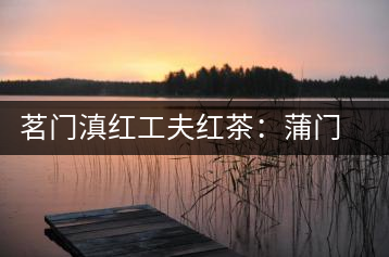 茗門滇紅工夫紅茶：蒲門佳茗，伴您度秋