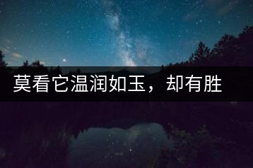 莫看它溫潤(rùn)如玉，卻有勝瓊漿之味