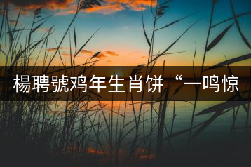 楊聘號雞年生肖餅“一鳴驚人”全國上市！