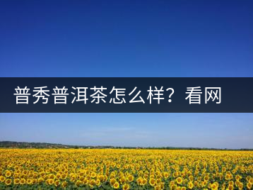 普秀普洱茶怎么樣？看網(wǎng)友精彩回答