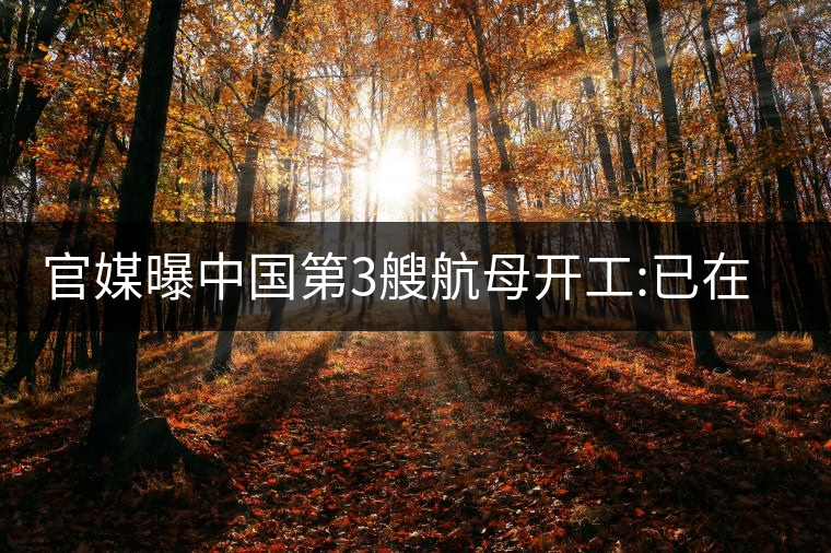 官媒曝中國(guó)第3艘航母開(kāi)工:已在船臺(tái)建造 官媒曝中國(guó)第3艘航母開(kāi)工:已在船臺(tái)建造