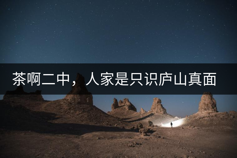 茶啊二中，人家是只識廬山真面目，你是只認(rèn)識彎弓射大雕！