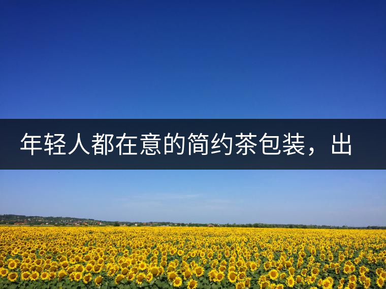 年輕人都在意的簡約茶包裝，出道顏值即巔峰的茶包裝可真好喝！