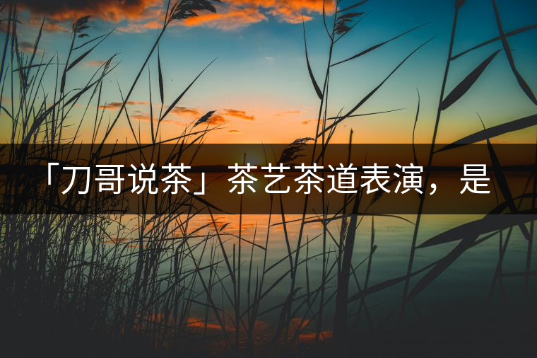 「刀哥說茶」茶藝茶道表演，是裝還是文化？