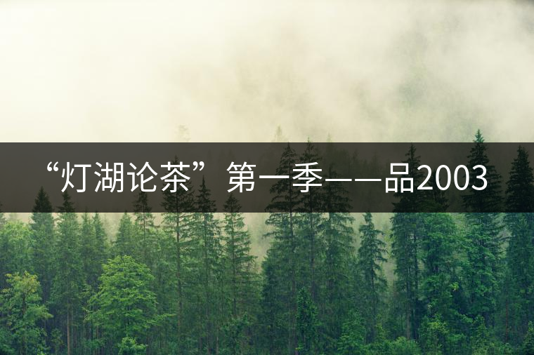 “燈湖論茶”第一季——品2003年大益坨、1955年下關(guān)坨“紅中紅”