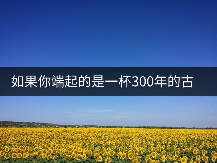 如果你端起的是一杯300年的古樹茶，那會是一種怎樣的心境？