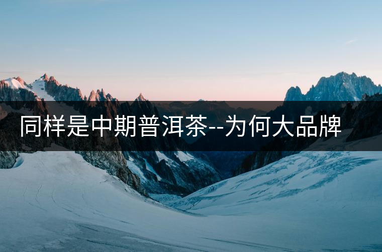 同樣是中期普洱茶--為何大品牌的才會(huì)火 同樣是中期普洱茶--為何大品牌的才會(huì)火