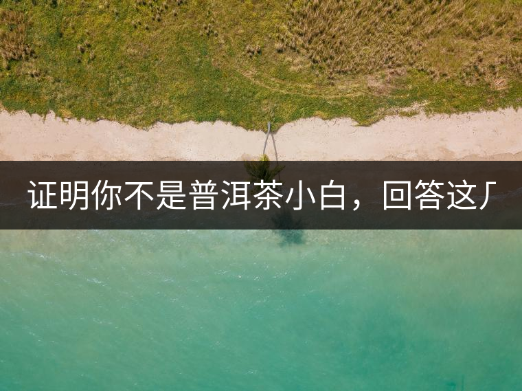 證明你不是普洱茶小白，回答這幾個(gè)問題先！