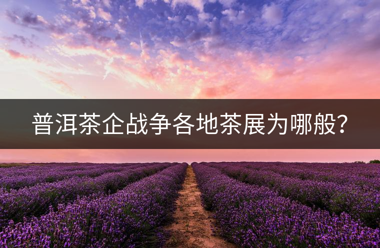 普洱茶企戰(zhàn)爭各地茶展為哪般？