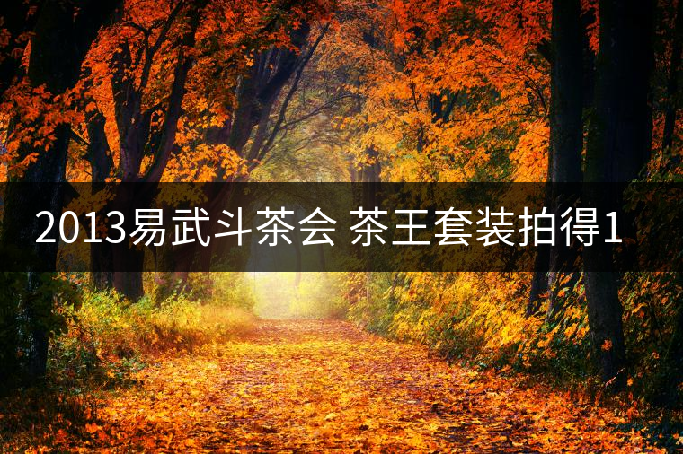 2013易武斗茶會 茶王套裝拍得16萬