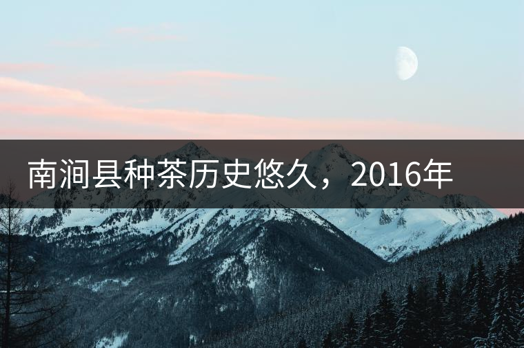 南澗縣種茶歷史悠久，2016年被評(píng)為全國(guó)十大生態(tài)產(chǎn)茶縣