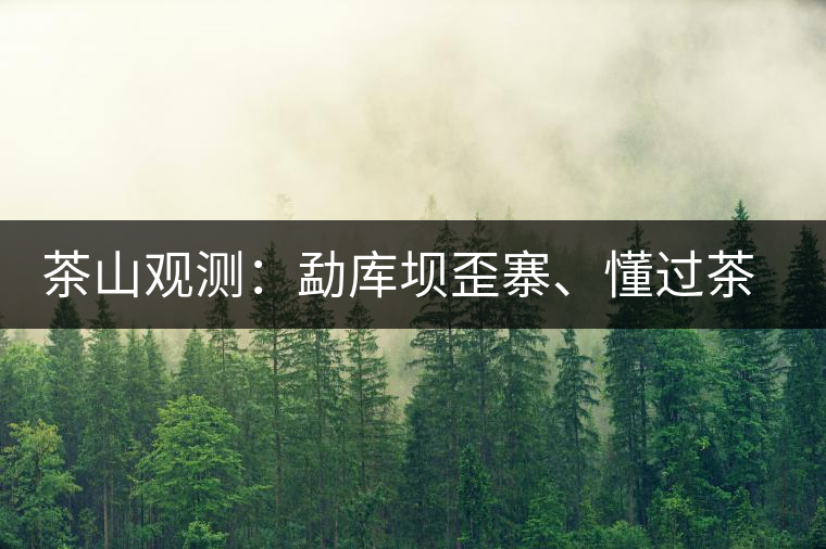 茶山觀測：勐庫壩歪寨、懂過茶山、大戶寨等茶山的生態(tài)指數(shù)
