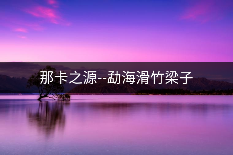 那卡之源--勐海滑竹梁子 那卡之源--勐海滑竹梁子