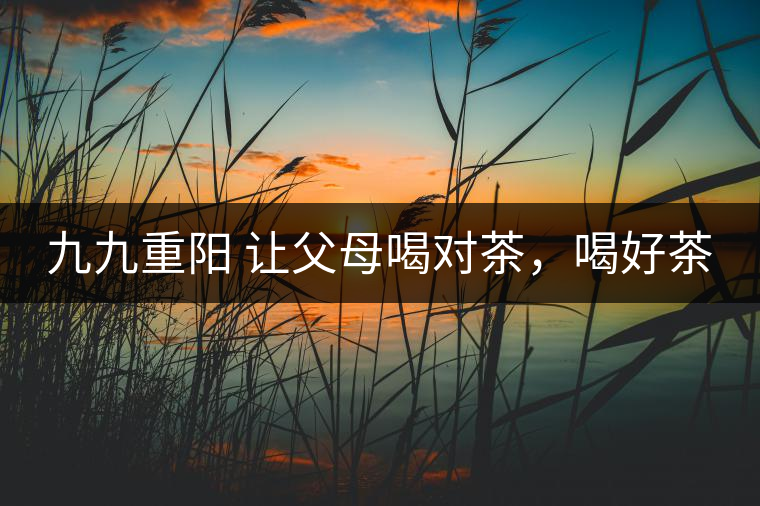 九九重陽(yáng) 讓父母喝對(duì)茶，喝好茶