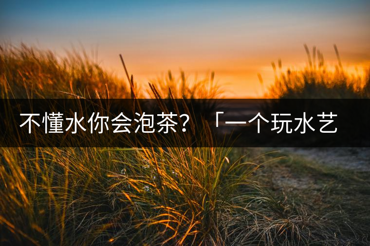 不懂水你會(huì)泡茶？「一個(gè)玩水藝術(shù)家的自我修養(yǎng)」