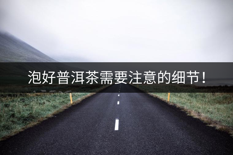泡好普洱茶需要注意的細(xì)節(jié)！