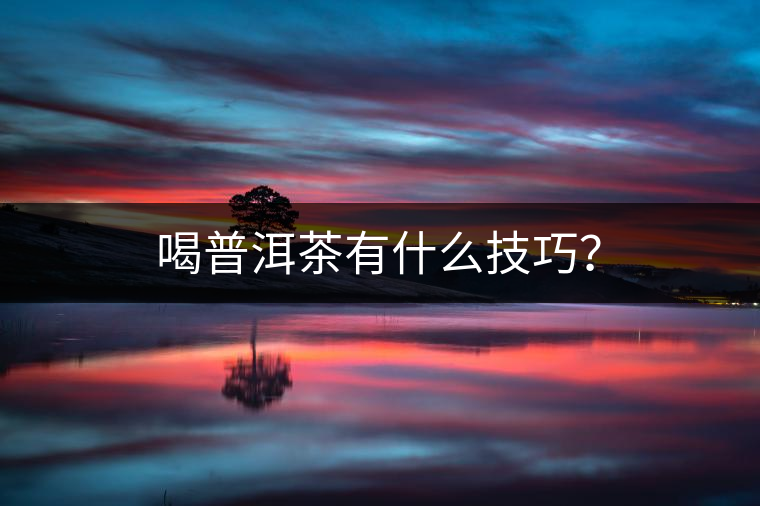 喝普洱茶有什么技巧？