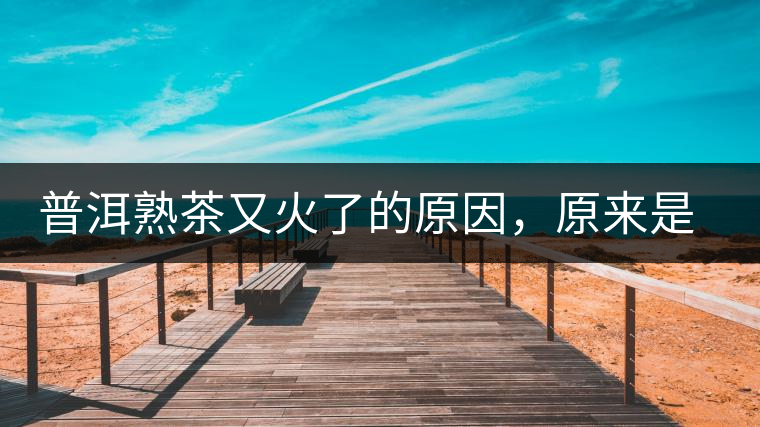 普洱熟茶又火了的原因，原來是這樣的……
