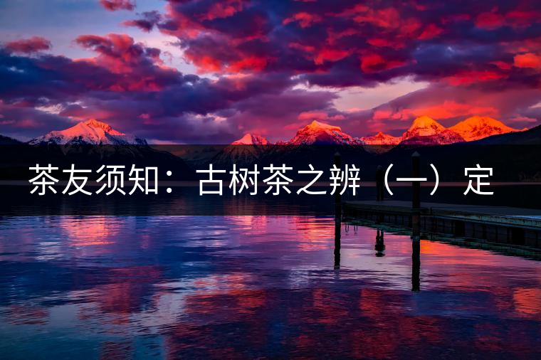 茶友須知:古樹茶之辨(一)定義厘清 茶友須知:古樹茶之辨(一)定義厘清