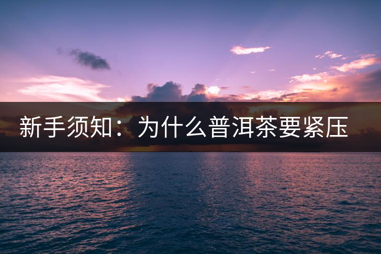 新手須知：為什么普洱茶要緊壓而不散存？