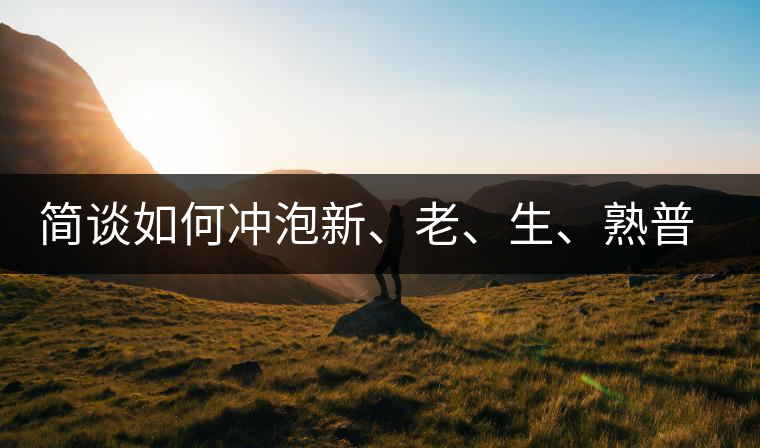 簡談如何沖泡新、老、生、熟普洱茶？