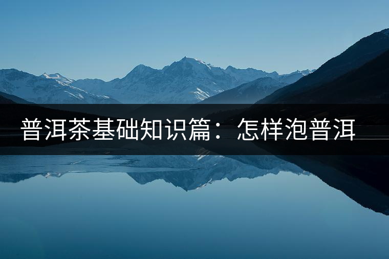 普洱茶基礎(chǔ)知識篇：怎樣泡普洱茶才會更好喝？