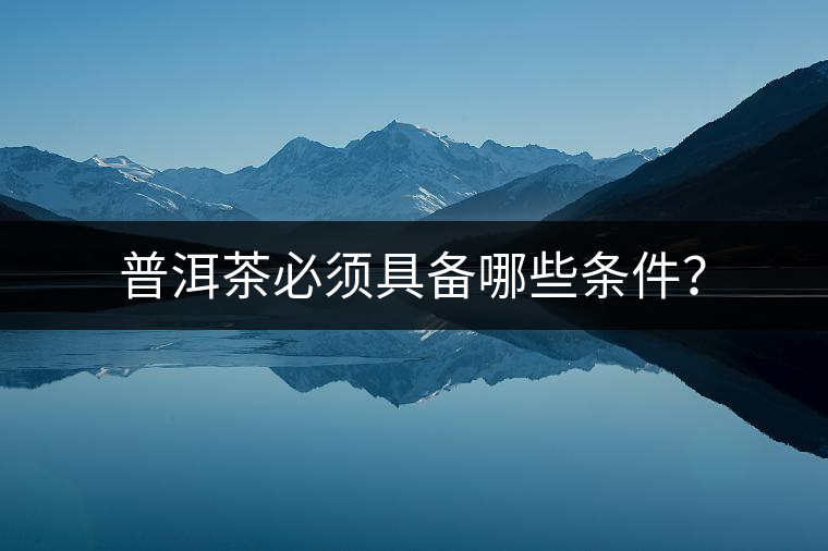 普洱茶必須具備哪些條件？