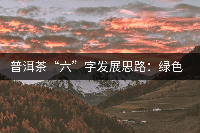 普洱茶“六”字發(fā)展思路：綠色、健康、創(chuàng)新