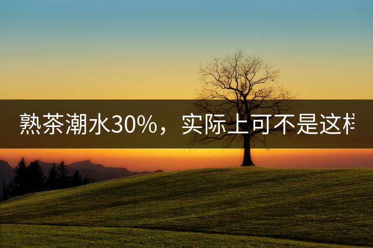 熟茶潮水30%，實際上可不是這樣！
