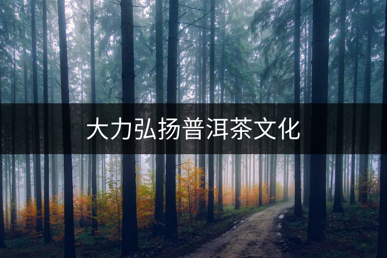 大力弘揚普洱茶文化 大力弘揚普洱茶文化