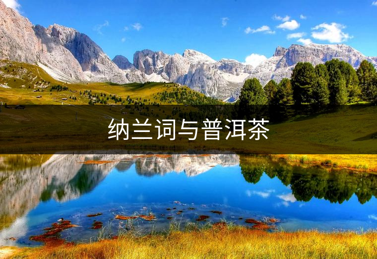 納蘭詞與普洱茶