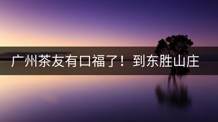 廣州茶友有口福了！到東勝山莊吃“普洱雞”去——