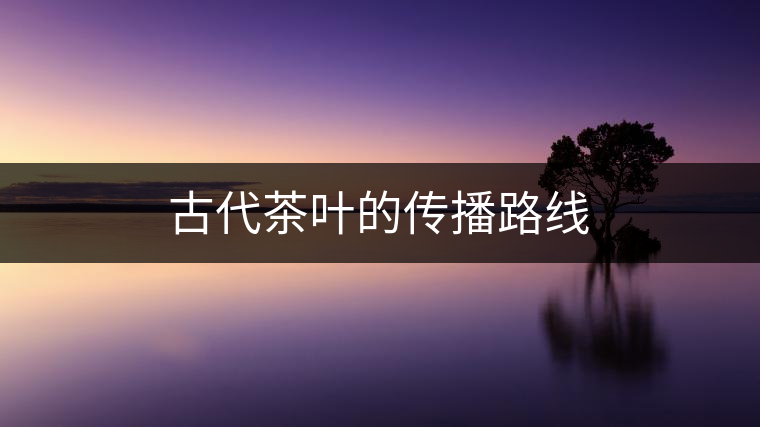 古代茶葉的傳播路線