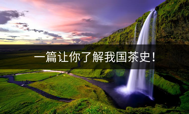 一篇讓你了解我國茶史！