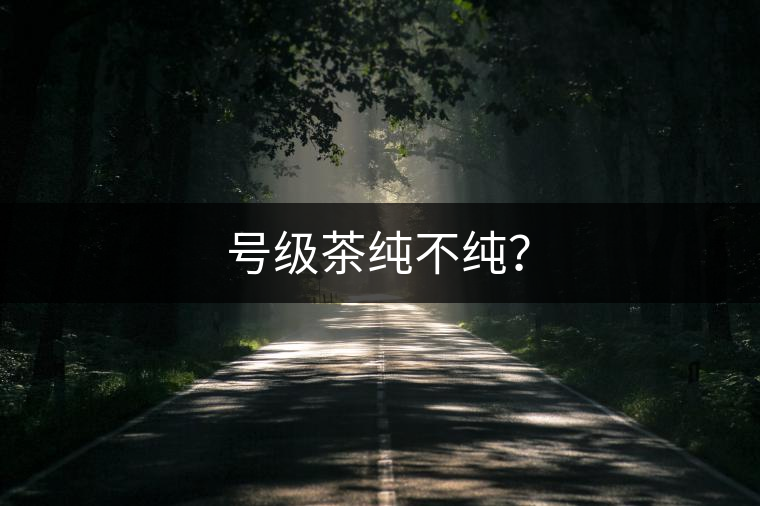 號(hào)級(jí)茶純不純？