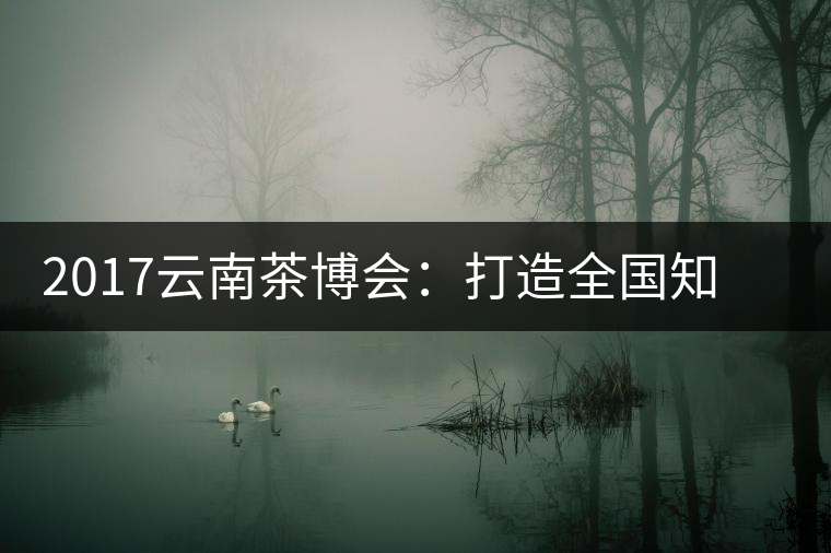 2017云南茶博會：打造全國知名紅茶品牌，擦亮“千年茶鄉(xiāng)”招牌