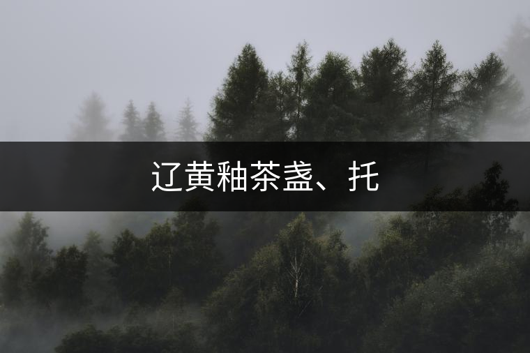 遼黃釉茶盞、托