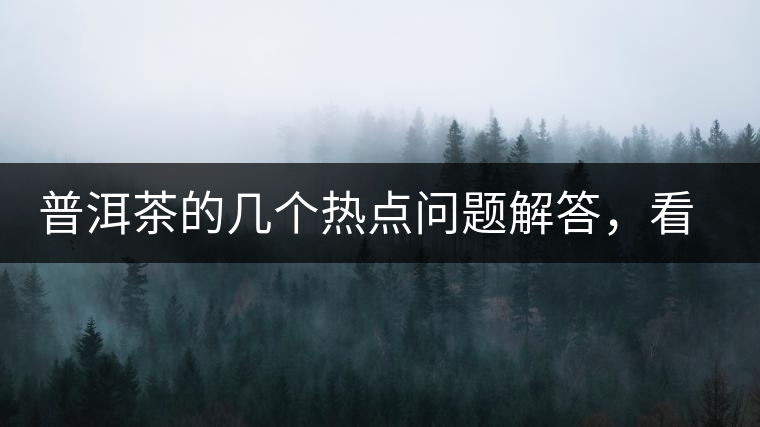 普洱茶的幾個(gè)熱點(diǎn)問題解答，看完終于明白了！