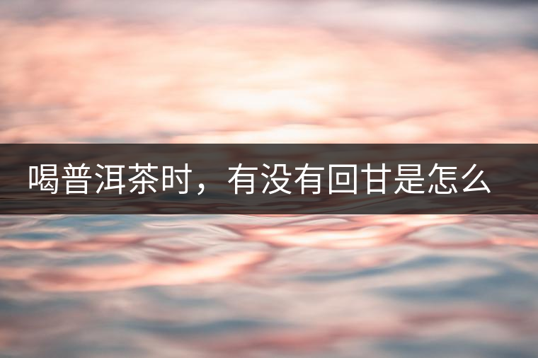 喝普洱茶時(shí)，有沒(méi)有回甘是怎么一回事？