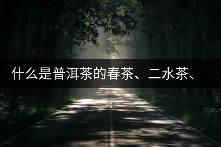 什么是普洱茶的春茶、二水茶、三水茶、四水茶