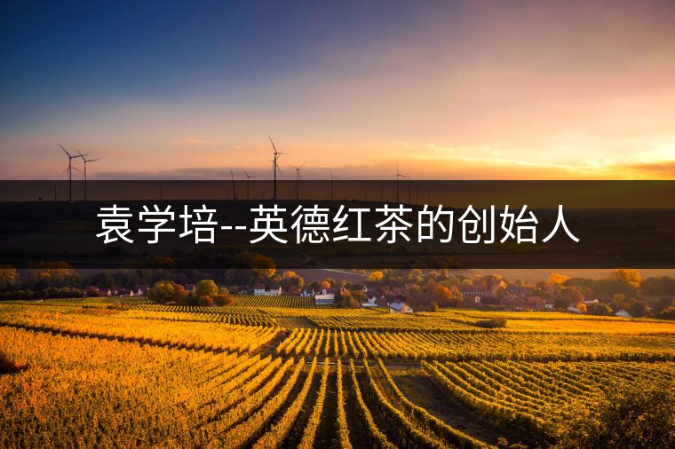 袁學培--英德紅茶的創(chuàng)始人