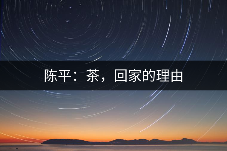 陳平：茶，回家的理由