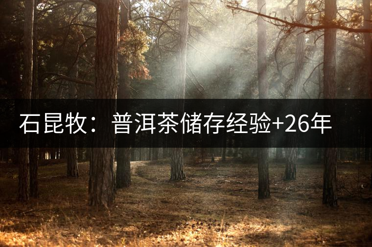 石昆牧：普洱茶儲存經(jīng)驗+26年個人收藏陳化心得（權(quán)威版）