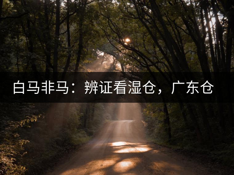 白馬非馬：辨證看濕倉(cāng)，廣東倉(cāng)、香港倉(cāng)不能簡(jiǎn)單等同濕倉(cāng)