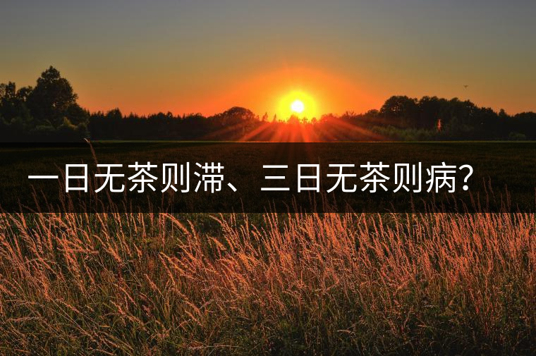 一日無茶則滯、三日無茶則??？清代普洱茶這么鼎盛？