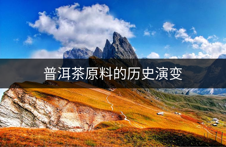 普洱茶原料的歷史演變