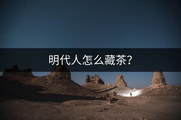 明代人怎么藏茶？