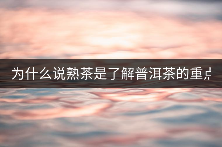 為什么說(shuō)熟茶是了解普洱茶的重點(diǎn)？